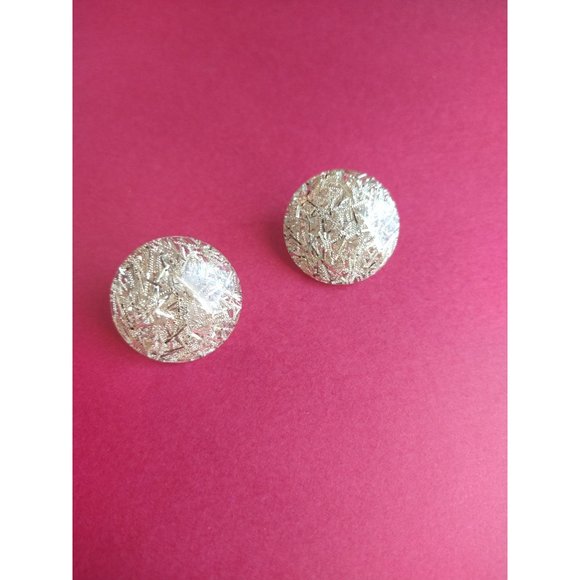 Vintage Gold Sparkle Clip-On Earrings for Christmas New Year Holiday - Picture 3 of 6